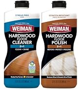 Weiman Hardwood Floor Cleaner and Polish Restorer Combo - 2 Pack - High-Traffic Hardwood Floor, N...
