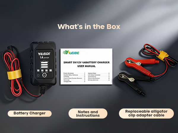 battery charger trickle charger for car battery 12v battery maintainer lithium battery charger