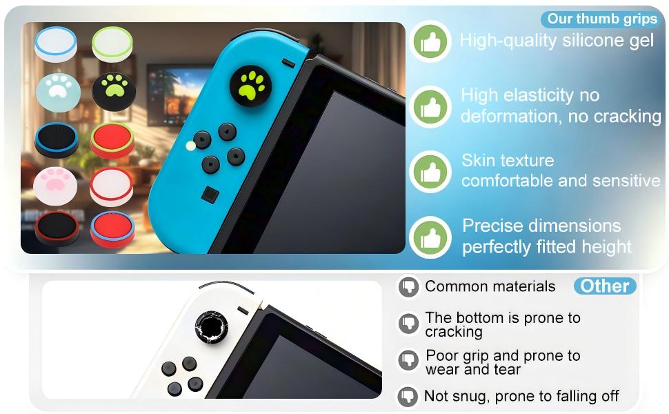 Our thumb grips High-quality silicone gel
