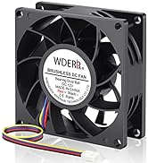 Wderair 80mm x 25mm PWM High Speed 5000RPM 4Pin Fan 12V DC Dual Ball Big Airflow Fans for DIY Coo...