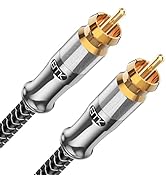 EMK Subwoofer Cable Digital Coaxial Cable Dual Shielded with Gold Plated RCA to RCA Connectors SP...
