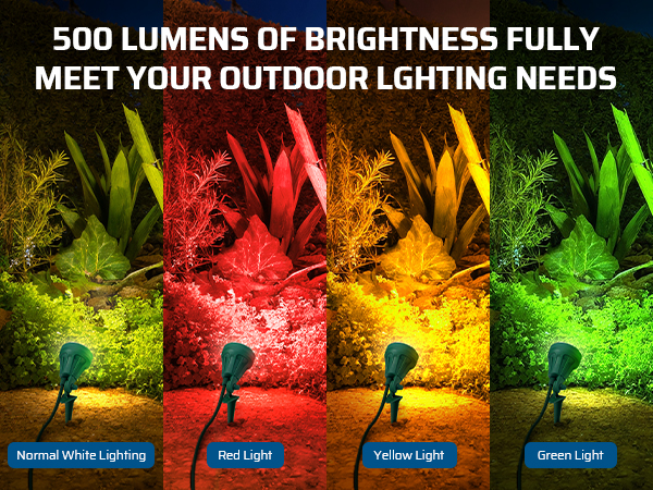 500LM &amp;amp;amp;amp; 3 color lenses led outdoor spotlight