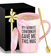 Personalized Ceramic Coffee Mug with Lid Tea Cup Women White Elephant Gifts Adult Christmas Gag F...