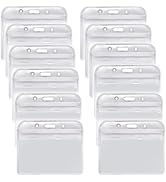 YOUOWO 12 PACK Badge Holder ID card holders Badge Holder is 3.2 x 3.85 inches, fits 2.3 x 3.5 nam...