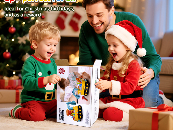 Electric Excavator Toy with Lights and Music