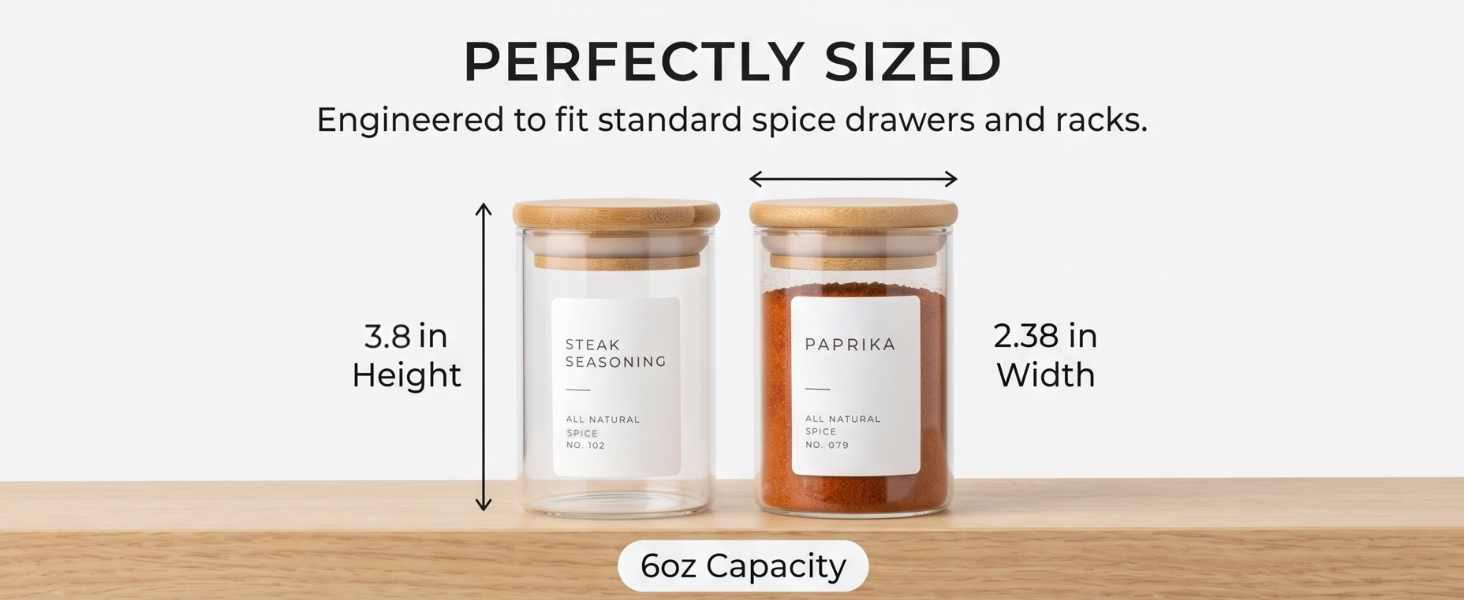 6 oz spice containers for seasoning storage