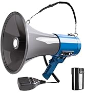 MyMealivos 50W Bluetooth Megaphone with Rechargeable Battery-Professional Bullhorn with Siren&amp;240...