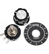 Yetaida RV24YN20S 5K Ohm Potentiometer Single Turn Rotary Film Carbon Potentometers B502 + A03 Kn...