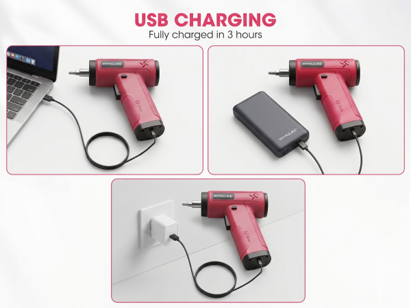 Cordless Screwdriver Rechargeable drill Electric Screwdriver, Screw Gun, 3Nm Power Screwdriver