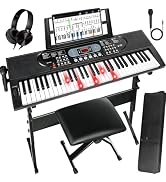 Keyboard Piano 61 Key Piano Keyboard Electric Piano Kids Portable Keyboard Piano for Beginners w/...