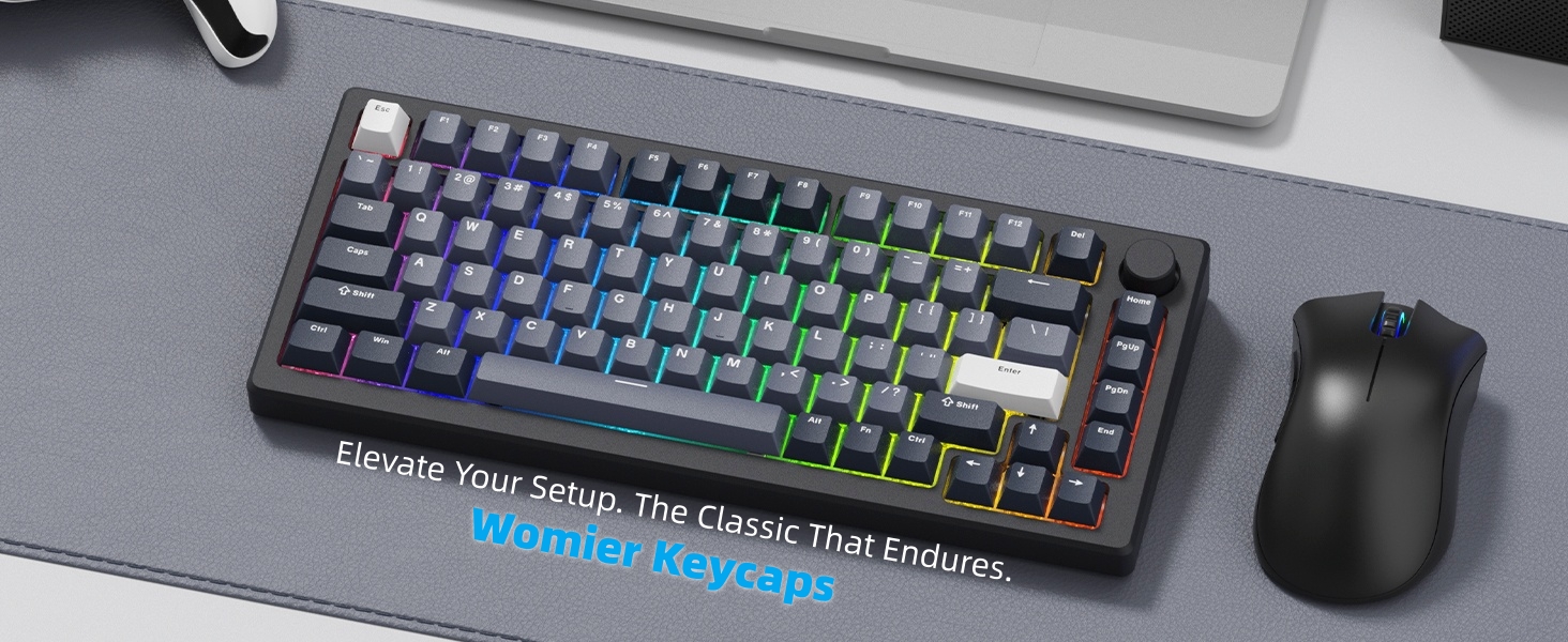 Womier Keyboard Keycaps - PBT Keycaps for Mechanical Keyboard Cherry Profile Key caps