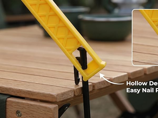 PE plastic won&amp;#39;t scratch tent, pad, or car interior. Smooth edges.