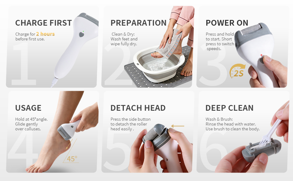 How to use Electric Callus Remover for Feet - Step by Step Pedicure Guide