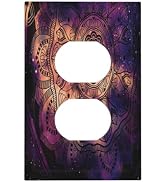 Ppzcxwp Outlet Cover 1 Gang Abstract Dark Color Mandala Light Switch Cover Single Duplex Wall Pla...