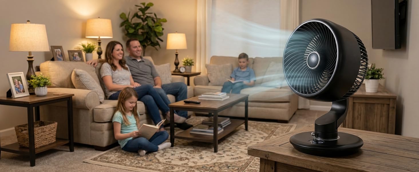 Oscillating Table Fan for Home