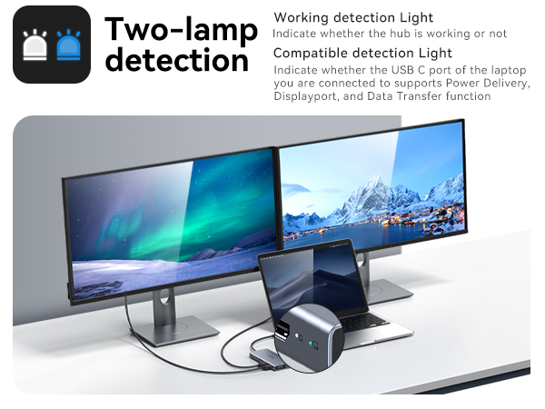 docking station dual hdmi dual monitor laptop usb c hub adapter