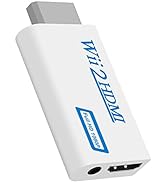 Uzifhdhi Wii to HDMI Converter, Wii to HDMI Adapter for Wii to HDMI HDTV / Monitor Supports All W...