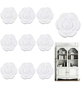 MOROBOR 10Pcs Unpainted Rose PVC Corner Appliques, 3D Floral Carved Onlays for Furniture, DIY Dec...