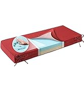 SUNROX Gel Memory Foam Bench Cushion with Ties, Ultra Durable Water Resistant FadeShield Outdoor/...