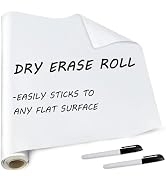 T&amp;W SAME FILM Dry Erase Sheets-White Board Dry Erase-Whiteboard Sticker-Desk Whiteboard for Schoo...