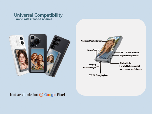 magnetic selfie screen