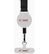 EAZYWORK Anti-theft Phone Tether, Phone Lanyard Retractable Steel Line Cellphone Strap with Locki...