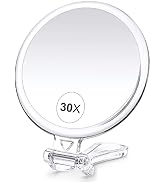 B Beauty Planet 30X Magnifying Mirror for Travel with Handle, Double-Sided 1X/30X Magnification H...