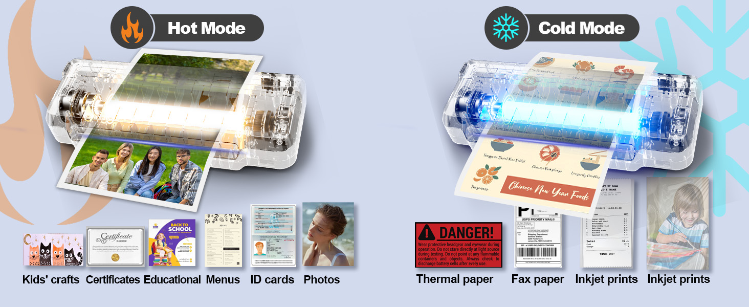 hot and cold laminator