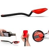 Dreamfarm Supoon | Non-Stick Silicone Sit Up Scraping &amp; Cooking Spoon with Measuring Lines | Red