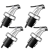 QNCIGER 4 Pcs Oil Pour Spouts, Olive Oil Bottle Dispenser with Leakproof Nozzle for Olive Oil, Wi...