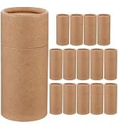 Healvian 15PCS 30ML Empty Cardboard Deodorant Containers Kraft Paper Tubes with Lid Essential Oil...