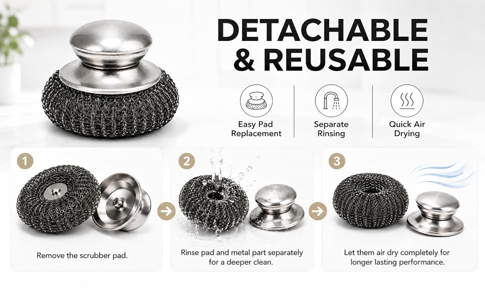 5. detachable reusable air dry