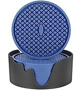 ME.FAN Silicone Coasters [6 Pack] Thickened Drink Coasters with Holder - Cup Mat - Non-Slip, Non-...