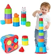 iPlay, iLearn Baby Stacking Toys, Toddler Nesting Stack Cups, Infant Stackable Block, Kids Sortin...