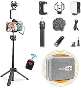 USKEYVISION Phone Vlogger Kit, Extendable Vlogging Kit, Video Microphone Light Kit, for iPhone 13...