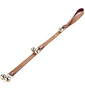 CATHYLIFE Leather Dog Doorbells for Door Knob/Potty Training/Go Outside, Length Adjustment Copper...