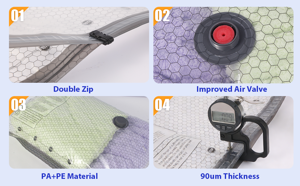 vacuum storage bags, vacuum seal bags for clothing, travel vacuum bags with pump, vacuum bags