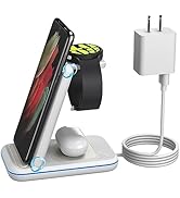 Wireless Charger for Samsung/Android, HOLYJOY Foldable 3 in 1 Fast Charging Station/Stand/Multi C...