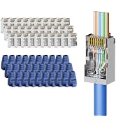 LEENUE 30 Pack Cat6 Shielded RJ45 Connectors with RJ45 Strain Relief Boots