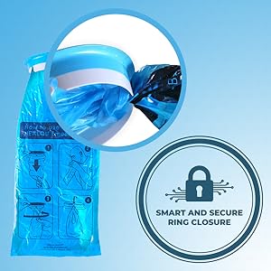 innovative ring closure bag close sealed bag seal bag disposal