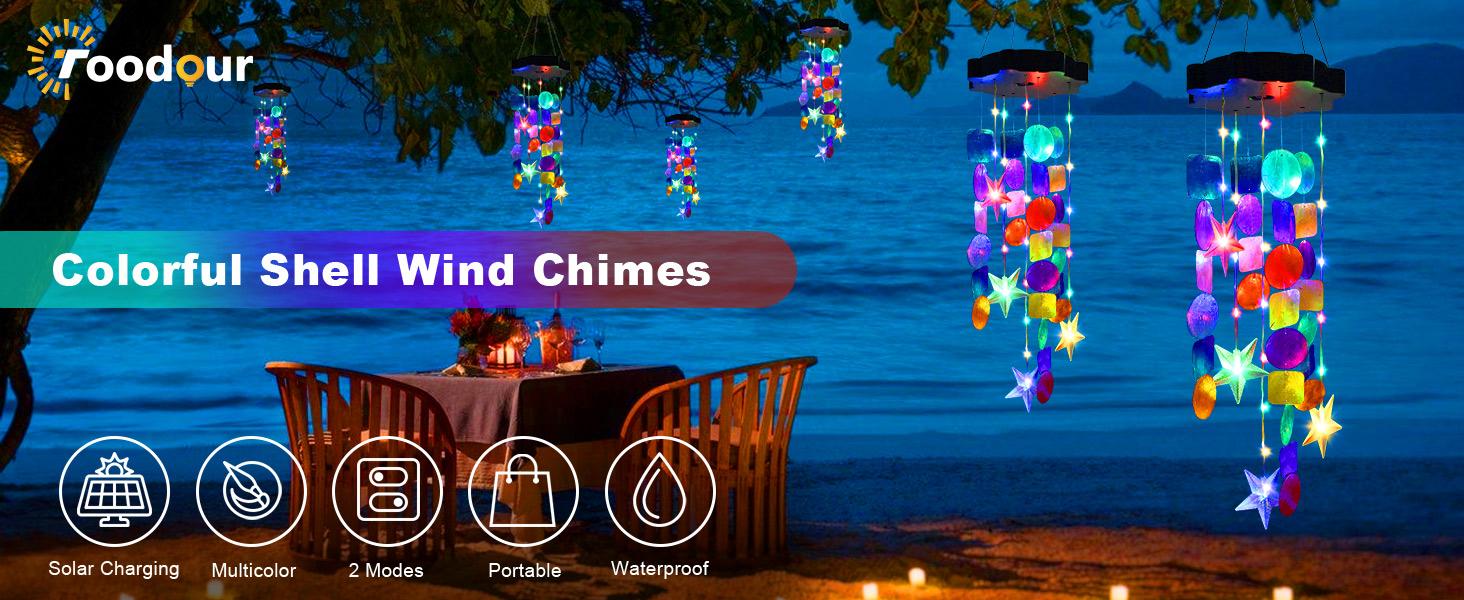 Solar Shell Wind Chimes