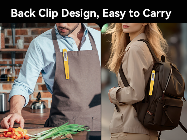 digital thermometer food yellow