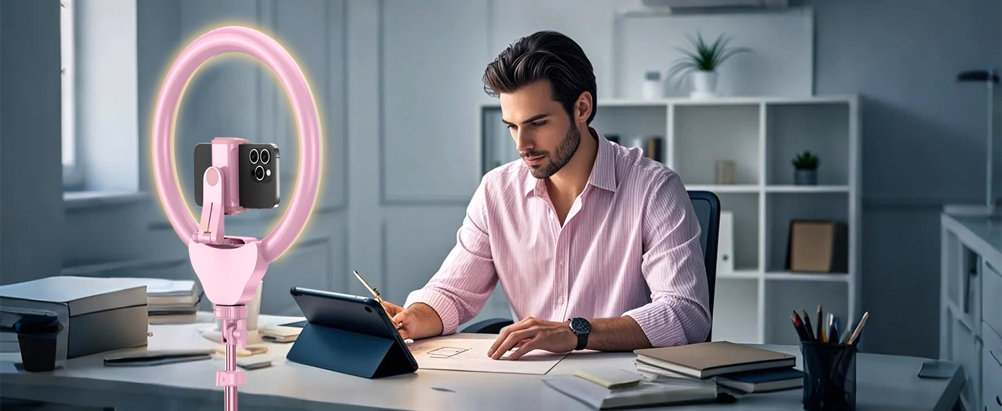 phone tripod stand with ring light