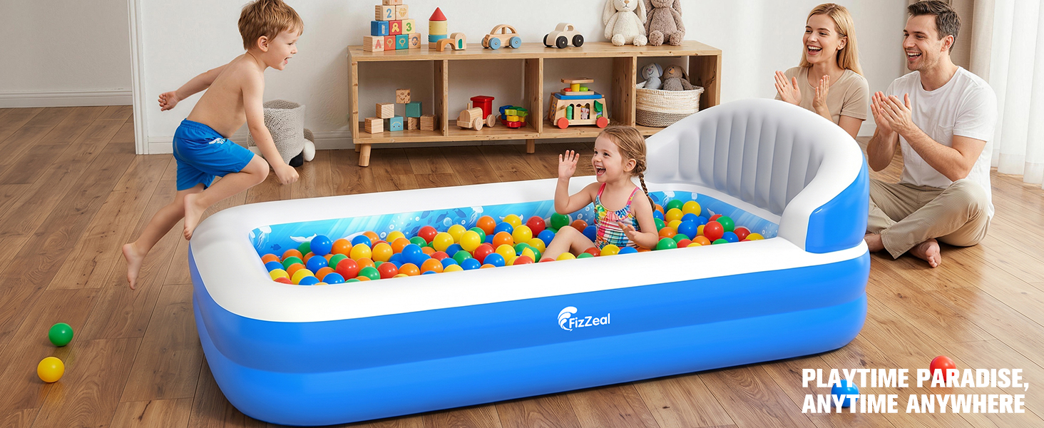 inflatable pool with sprinkler