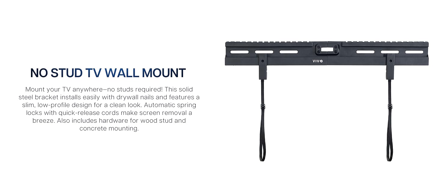 No stud TV mount Drywall TV mount TV wall mount no studs Studless TV mount Low profile TV mount