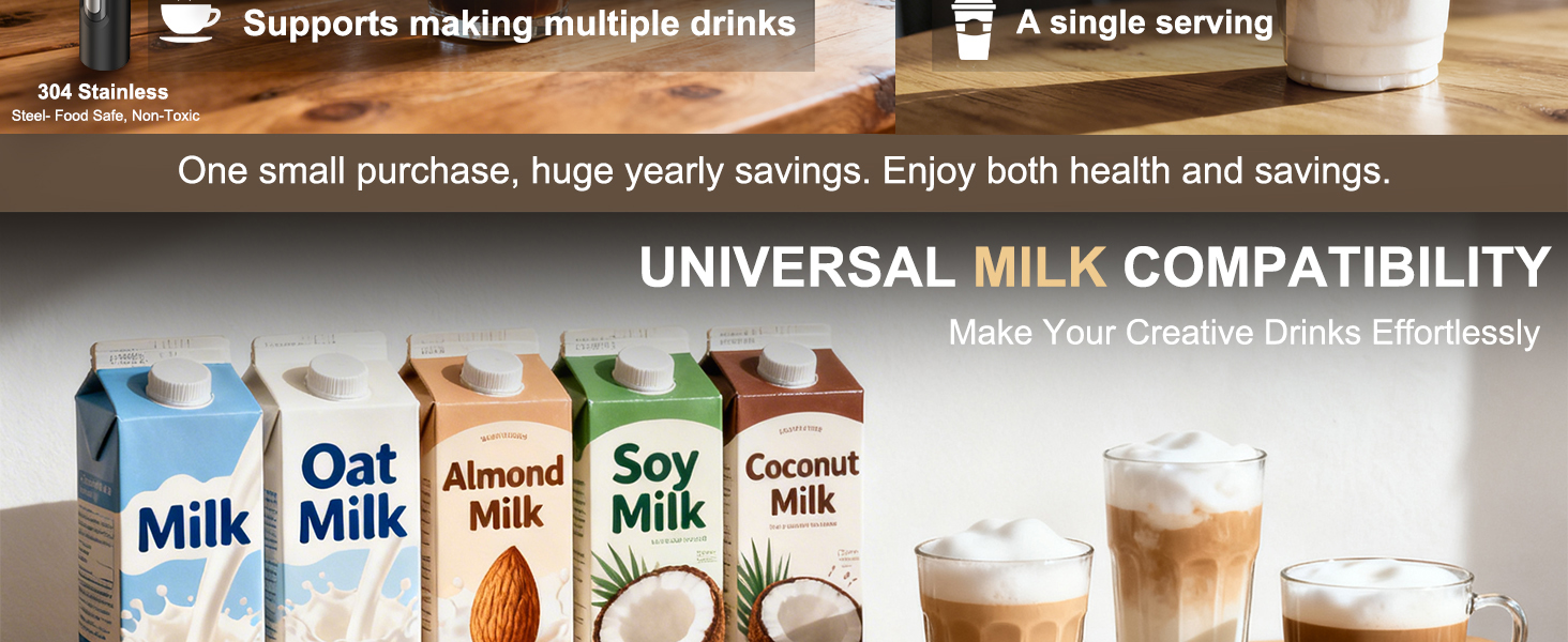 rechargeable handheld milk frother