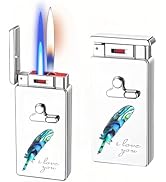 NINSI Smart Butane Torch Lighter, 5 Ignition Methods, Voice Controlled Dual Flame Lighter with Je...