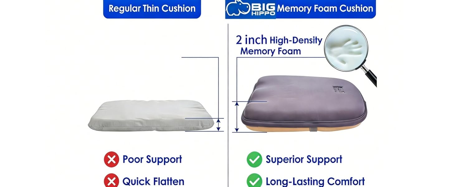 dining chair cushion, office chair, extra thick, washable cover, pressure relief