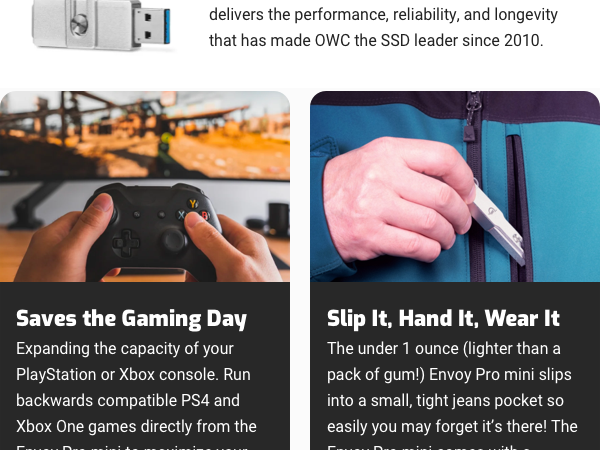 perfect for audio, photography, graphics, gaming, and general data storage/backup uses