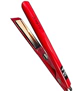 WAVYPOP PRO Flat Iron Hair Straightener &amp; Curling Wand Digital 2 in 1 Titanium RED 1.25